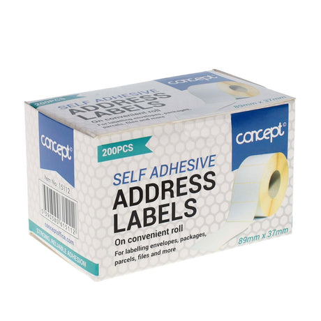 Concept Self-Adhesive White Address Labels - Pack of 200-Labels-Concept|StationeryShop.co.uk