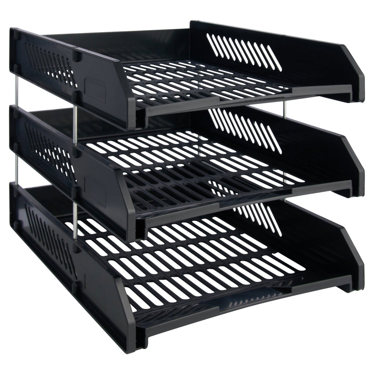 Concept Three Tiered Paper Tray - Black | Stationery Shop UK