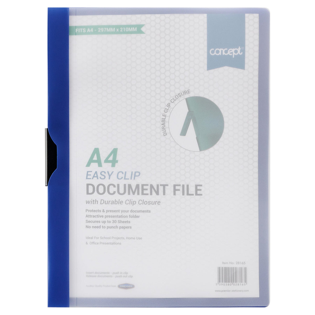 Concpet A4 Easy Clip Document File | Stationery Shop UK