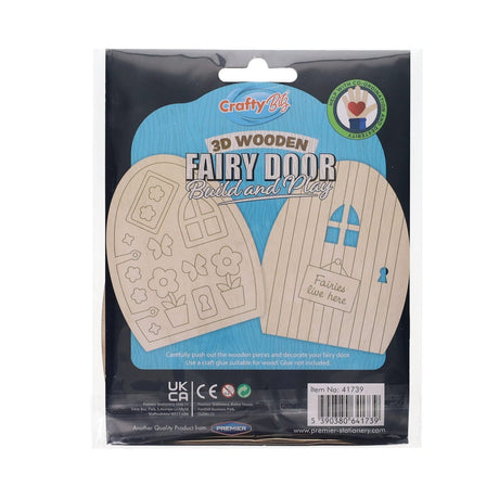 Crafty Bitz 3D Wooden Fairy Door- Fairies Live Here