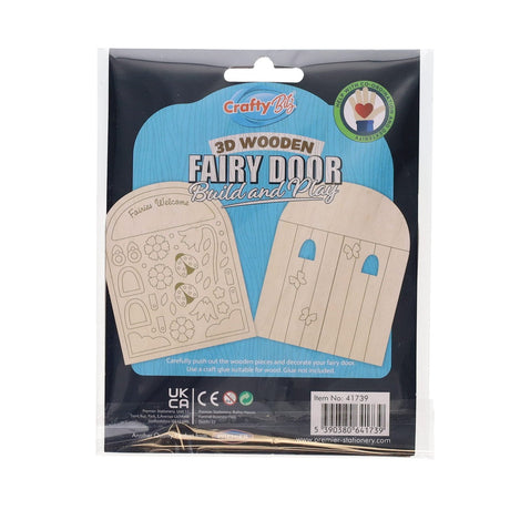 Crafty Bitz 3D Wooden Fairy Door- Fairies Welcome