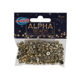 Crafty Bitz Alpha Beads - Gold - 7mm | Stationery Shop UK