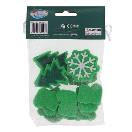 Crafty Bitz Christmas Crafting - Festive Felt Assorted - Pack of 24