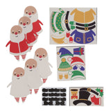 Crafty Bitz Christmas Crafting - Santa Decorations - Pack of 6-Foam Stickers-Crafty Bitz|StationeryShop.co.uk
