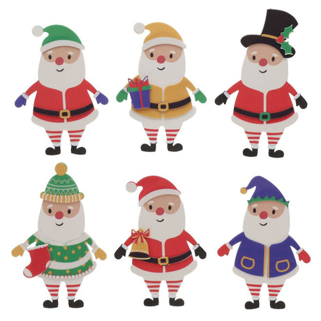 Crafty Bitz Christmas Crafting - Santa Decorations - Pack of 6