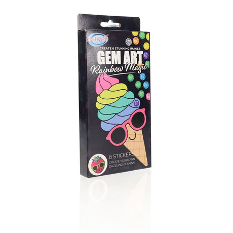 Crafty Bitz Create Your Own Gem Art Stickers - Rainbow Magic - Pack of 6