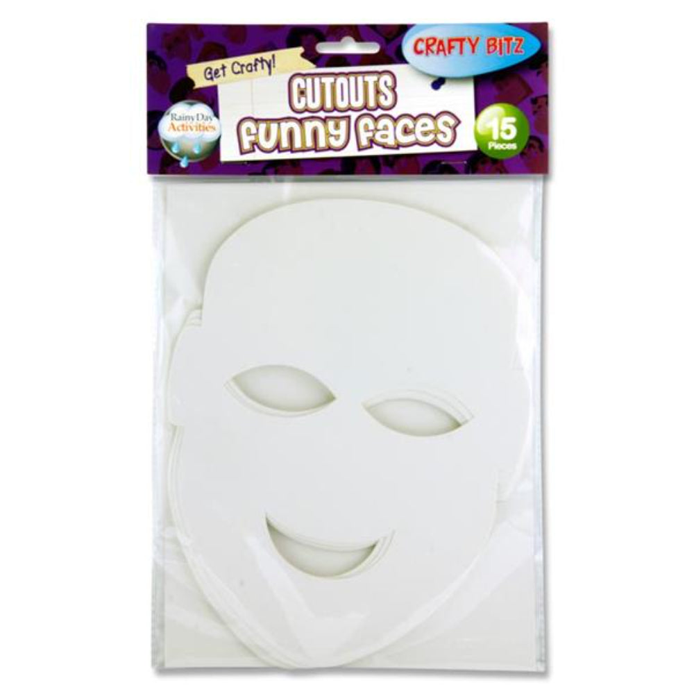 Crafty Bitz Cutouts - Funny Faces - Pack of 15 | Stationery Shop UK