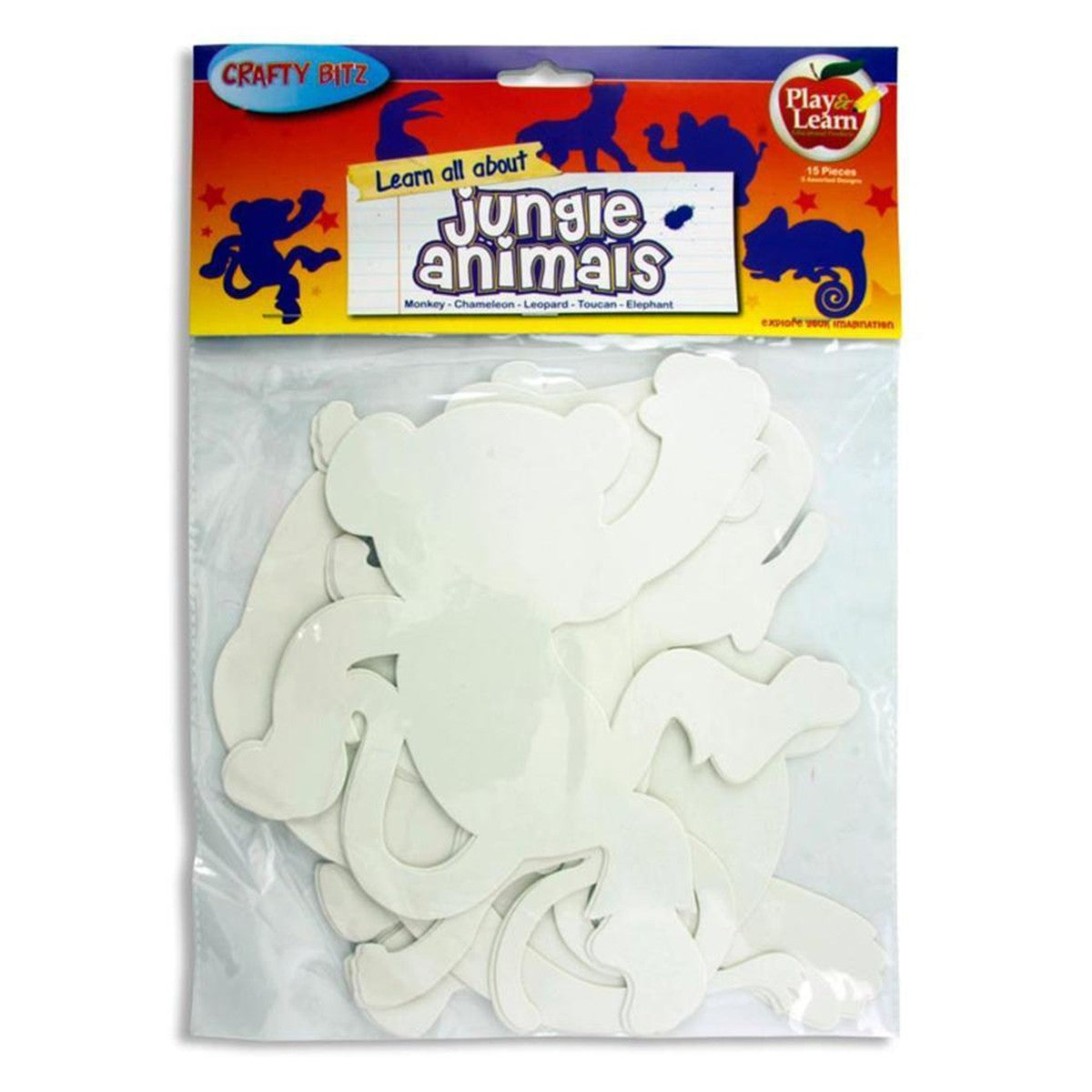 Crafty Bitz Cutouts - Jungle Animals - Pack of 15