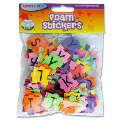 Crafty Bitz Foam Stickers - Alphabet Puzzle Shapes - Pack of 100-Foam Stickers-Crafty Bitz | Buy Online at Stationery Shop