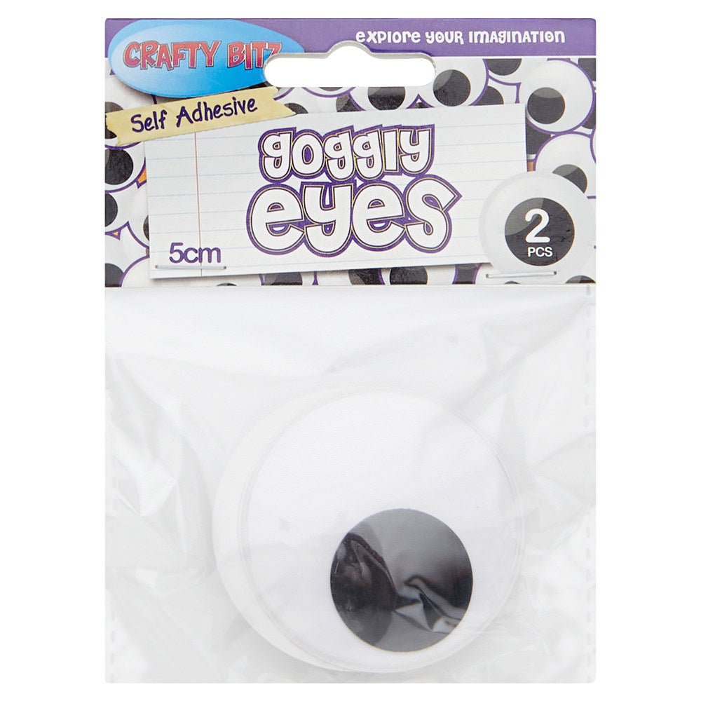 Crafty Bitz Goggly Eyes - 5cm - Pack of 2-Goggly Eyes-Crafty Bitz | Buy Online at Stationery Shop