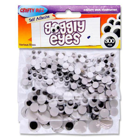 Crafty Bitz Googly Eyes - Pack of 300 | Stationery Shop UK