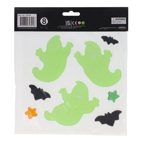 Crafty Bitz Halloween Window Stickers - Glow In The Dark - Pack of 8