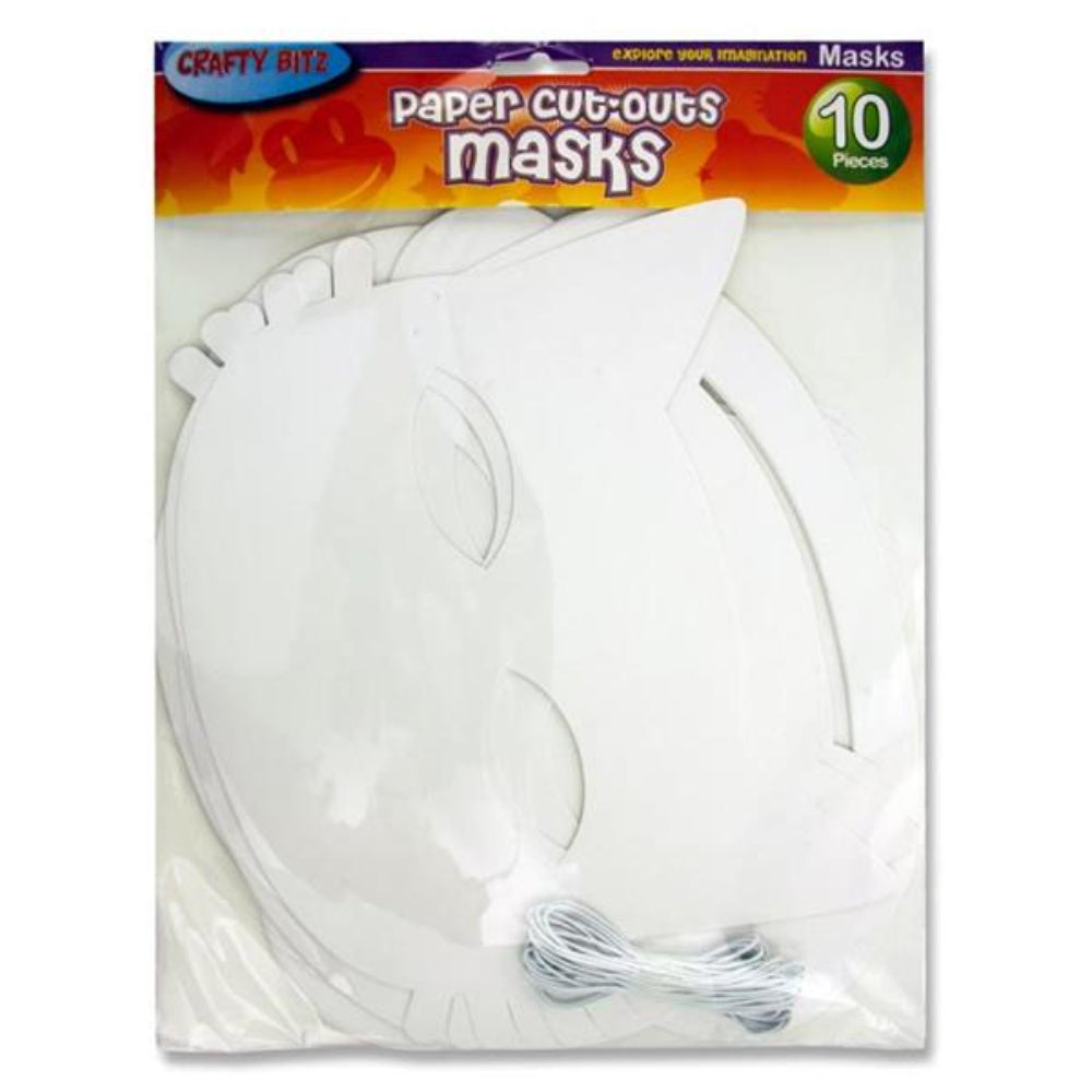 Crafty Bitz Paper Cut Outs Masks - Pack of 10 | Stationery Shop UK