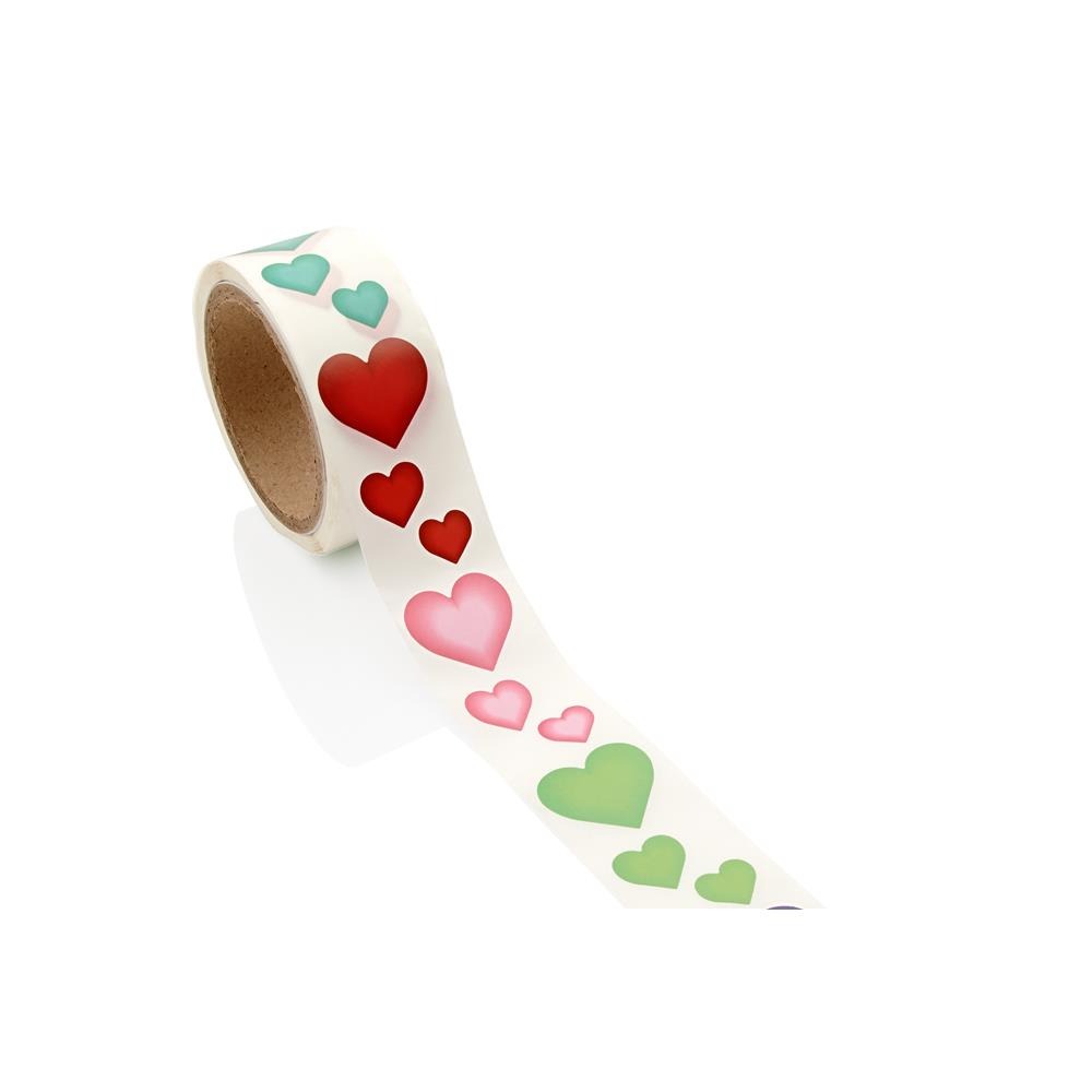 Crafty Bitz Self Adhesive Stickers on a Roll - Hearts - 750 Stickers | Stationery Shop UK