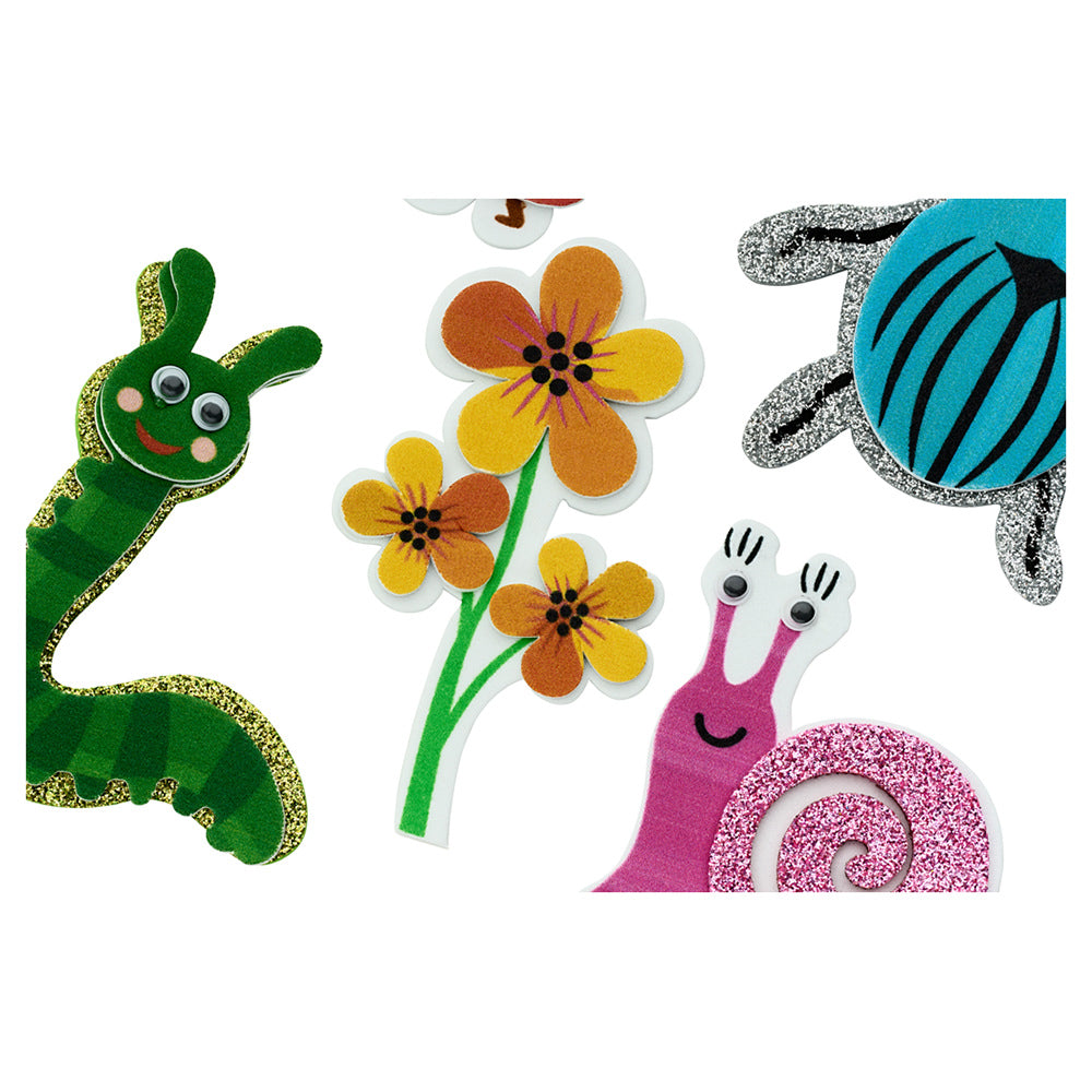 Crafty Bitz Squishy Foam Stickers - Bugs And Butterflies 1 - Pack of 8 | Stationery Shop UK