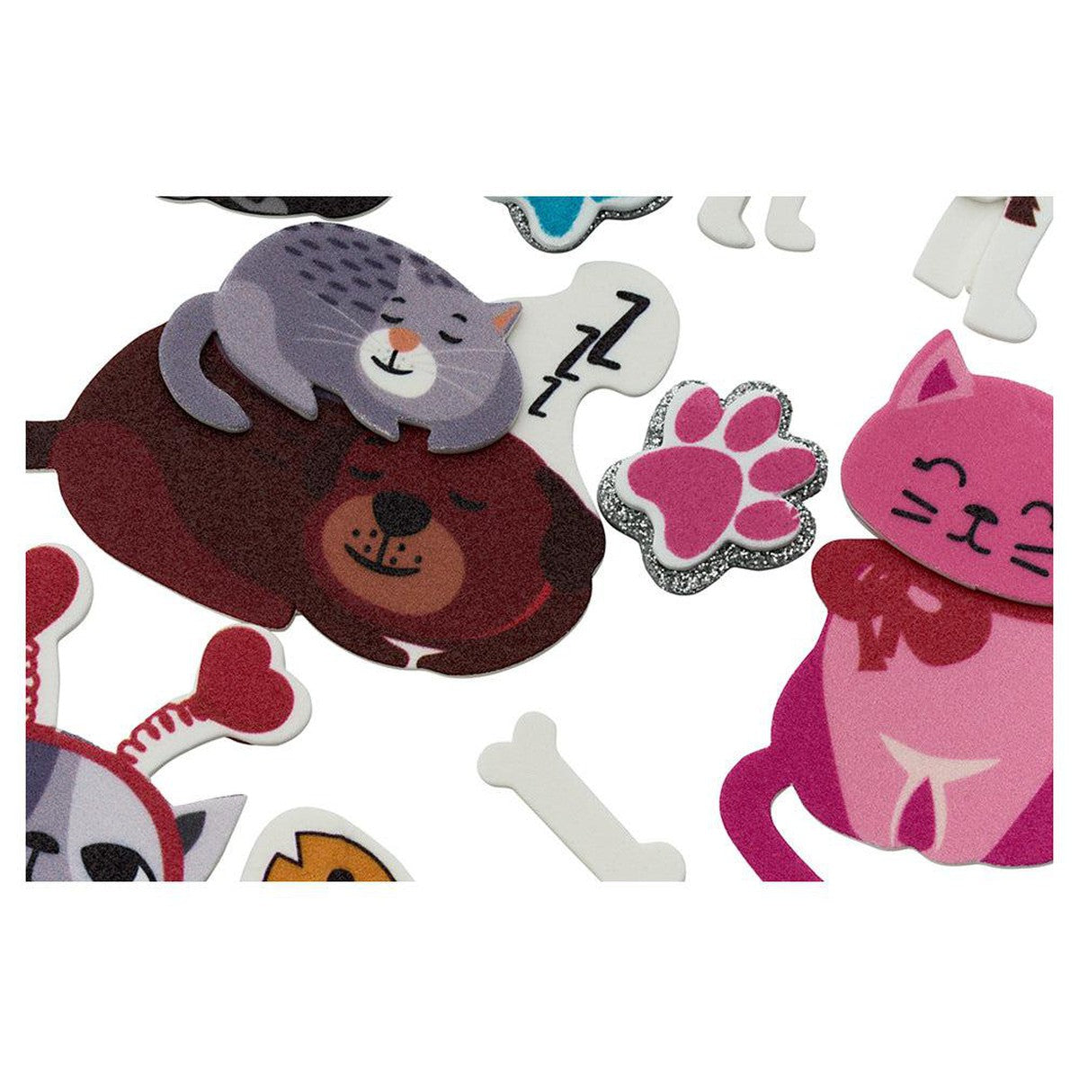 Crafty Bitz Squishy Foam Stickers - Cats And Dogs 2 - Pack of 11 | Stationery Shop UK