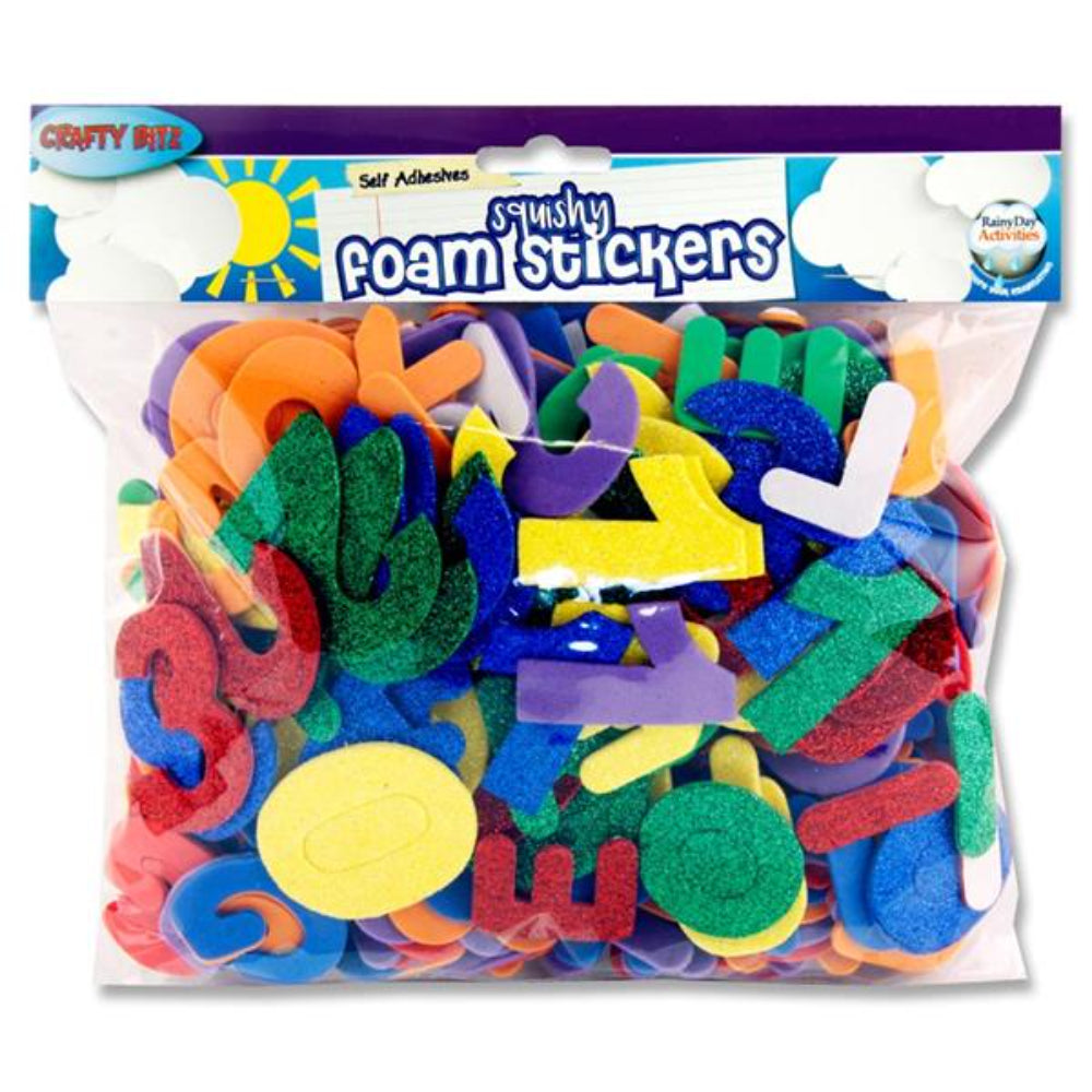 Crafty Bitz Squishy Foam Stickers - Letters & Numbers | Stationery Shop UK
