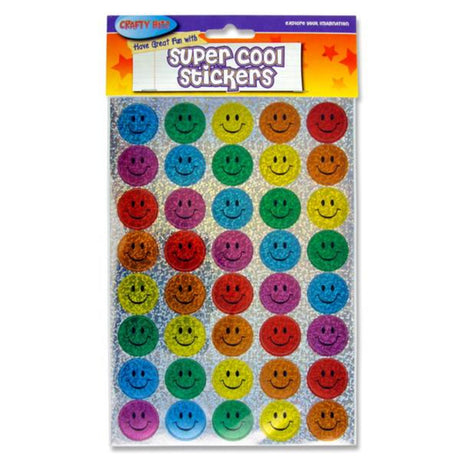 Crafty Bitz Super Cool Holographic Stickers - Smileys | Stationery Shop UK