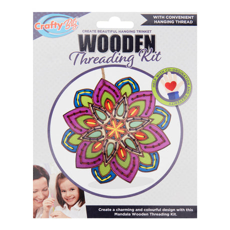 Crafty Bitz Wooden Threading Kit - Mandala-Needlework Kits-Crafty Bitz | Buy Online at Stationery Shop
