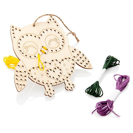 Crafty Bitz Wooden Threading Kit - Owl