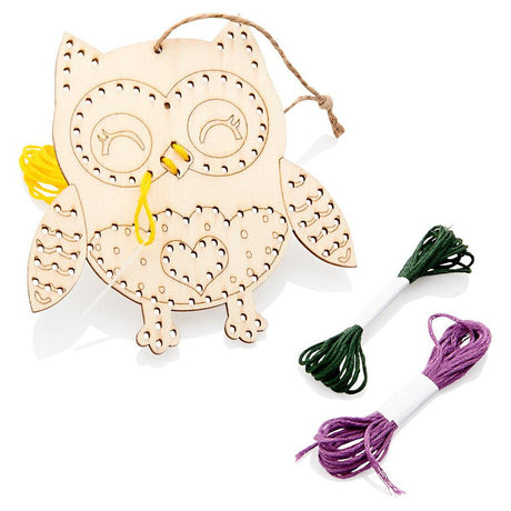 Crafty Bitz Wooden Threading Kit - Owl