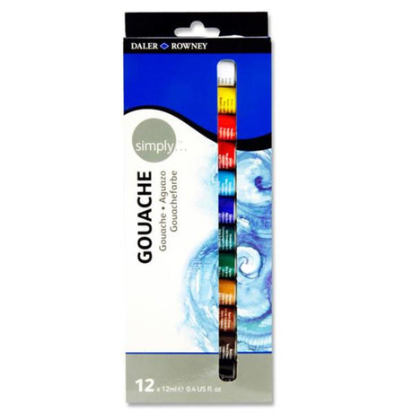 Daler Rowney Simply... Gouache Paints - Box of 12-Paint Sets-Daler Rowney | Buy Online at Stationery Shop