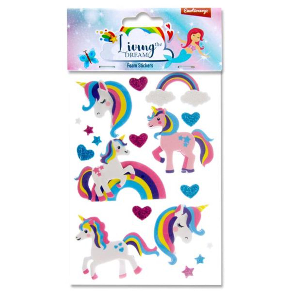 Emotionery 3D Foam Stickers - Unicorn | Stationery Shop UK