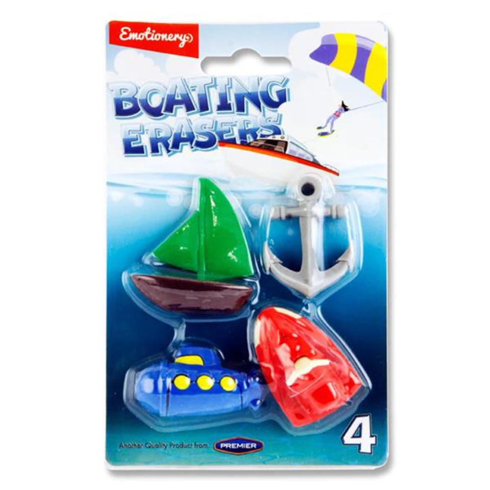 Emotionery Erasers - Boating - Pack of 4 | Stationery Shop UK
