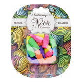 Emotionery Pencil Top Erasers - Neon Collection - Pack of 18 | Stationery Shop UK