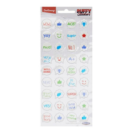 Emotionery Puffy Stickers - Speech Bubbles - Pack of 36 | Stationery Shop UK