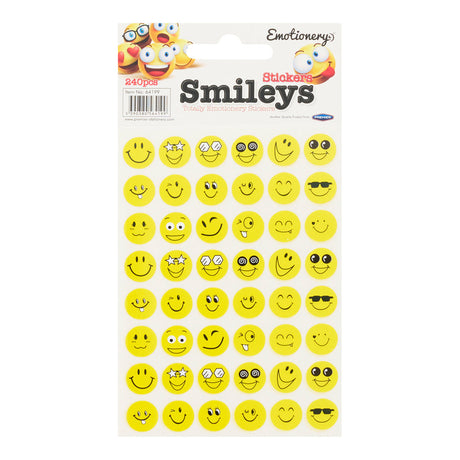 Emotionery Smiley Stickers - Pack of 240 | Stationery Shop UK