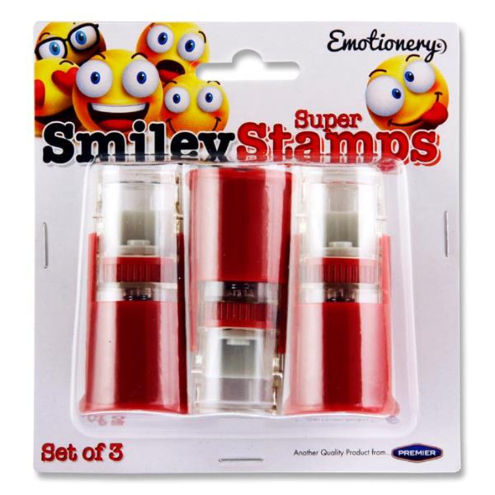 Emotionery Super Smiley Stamps - Pack of 3-Kids Art Sets-Emotionery | Buy Online at Stationery Shop