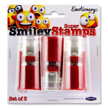 Emotionery Super Smiley Stamps - Pack of 3-Kids Art Sets-Emotionery|StationeryShop.co.uk