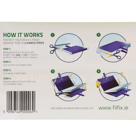 FilFix School Book Cover Roll - 2.5m x 33cm