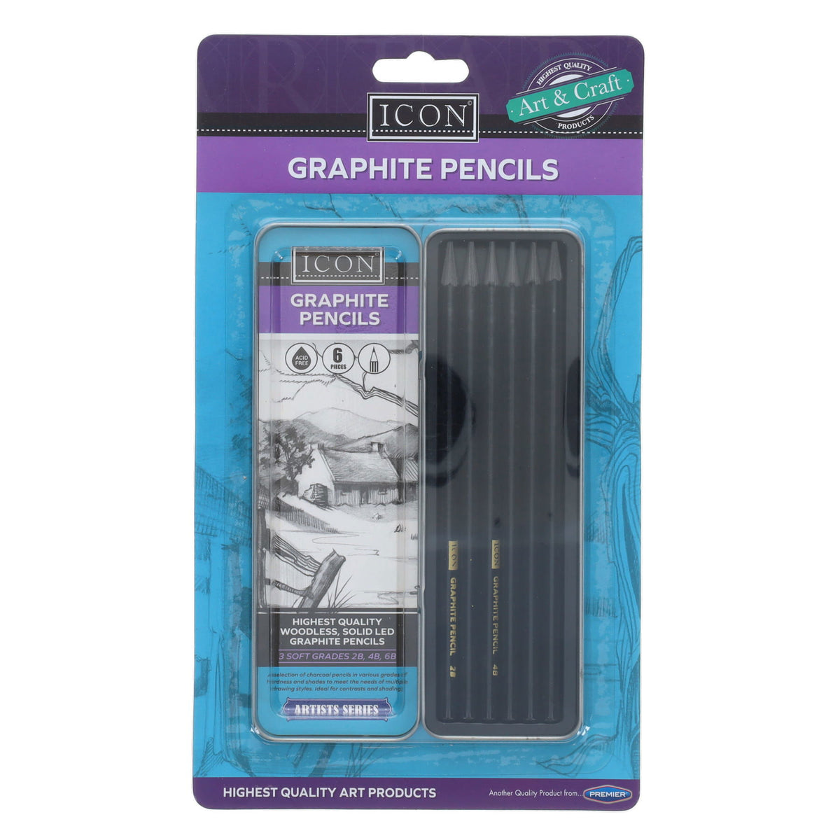 Icon Highest Quality Graphite Pencil Set in Tin | Buy Online at ...
