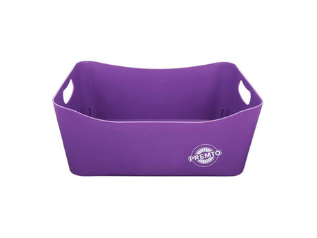 Premto Large Storage Basket - 340x225x140mm - Grape Juice Purple-Storage Boxes & Baskets-Premto|StationeryShop.co.uk