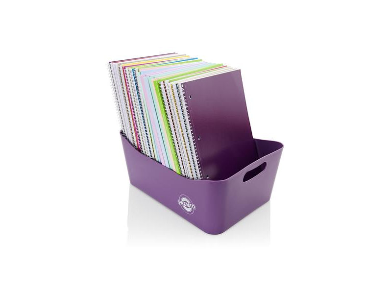 Premto Large Storage Basket - 340x225x140mm - Grape Juice Purple-Storage Boxes & Baskets-Premto|StationeryShop.co.uk