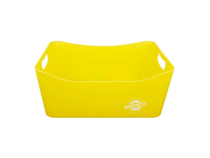 Premto Large Storage Basket - 340x225x140mm - Sunshine Yellow-Storage Boxes & Baskets-Premto|StationeryShop.co.uk