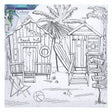 Icon Colour My Canvas - 300x300mm - Beach Hut