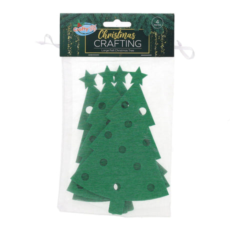 Crafty Bitz Christmas Crafting - Large Felt Christmas Tree - Pack of 4 | Stationery Shop UK