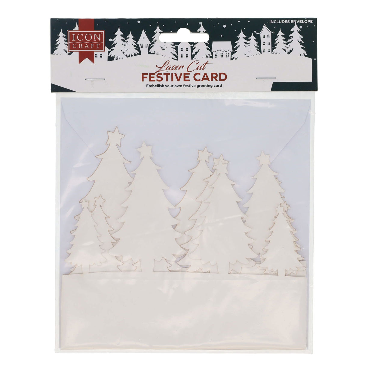 Icon Craft Laser Cut Festive Card - Forest Scene