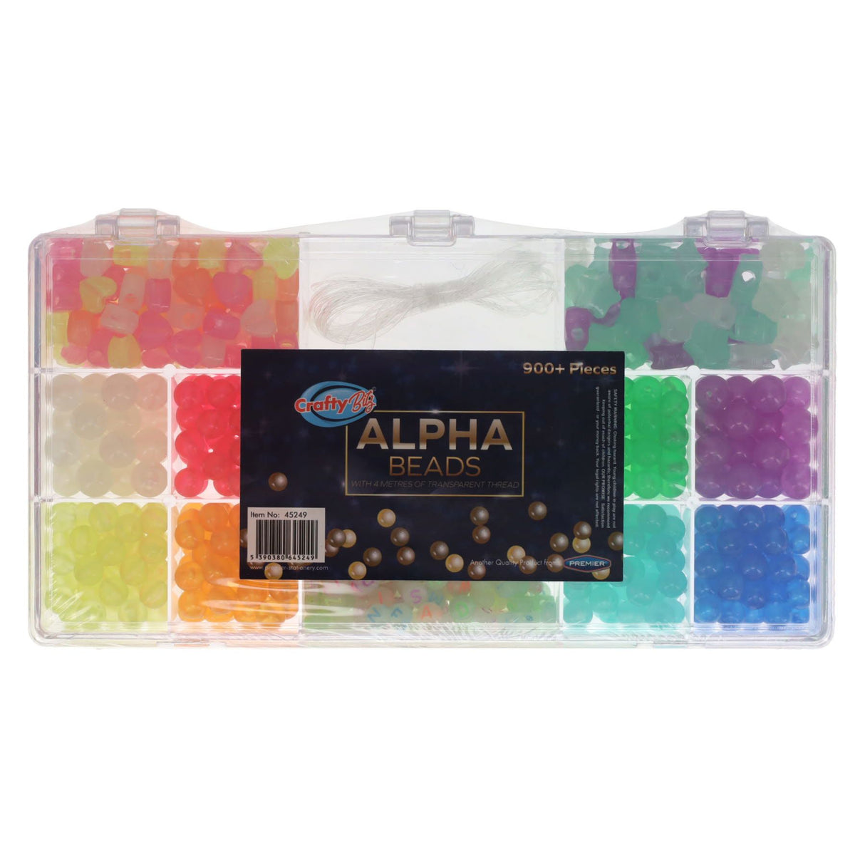 Crafty Bitz Alpha Beads Storage Box Set - 900+ Pieces