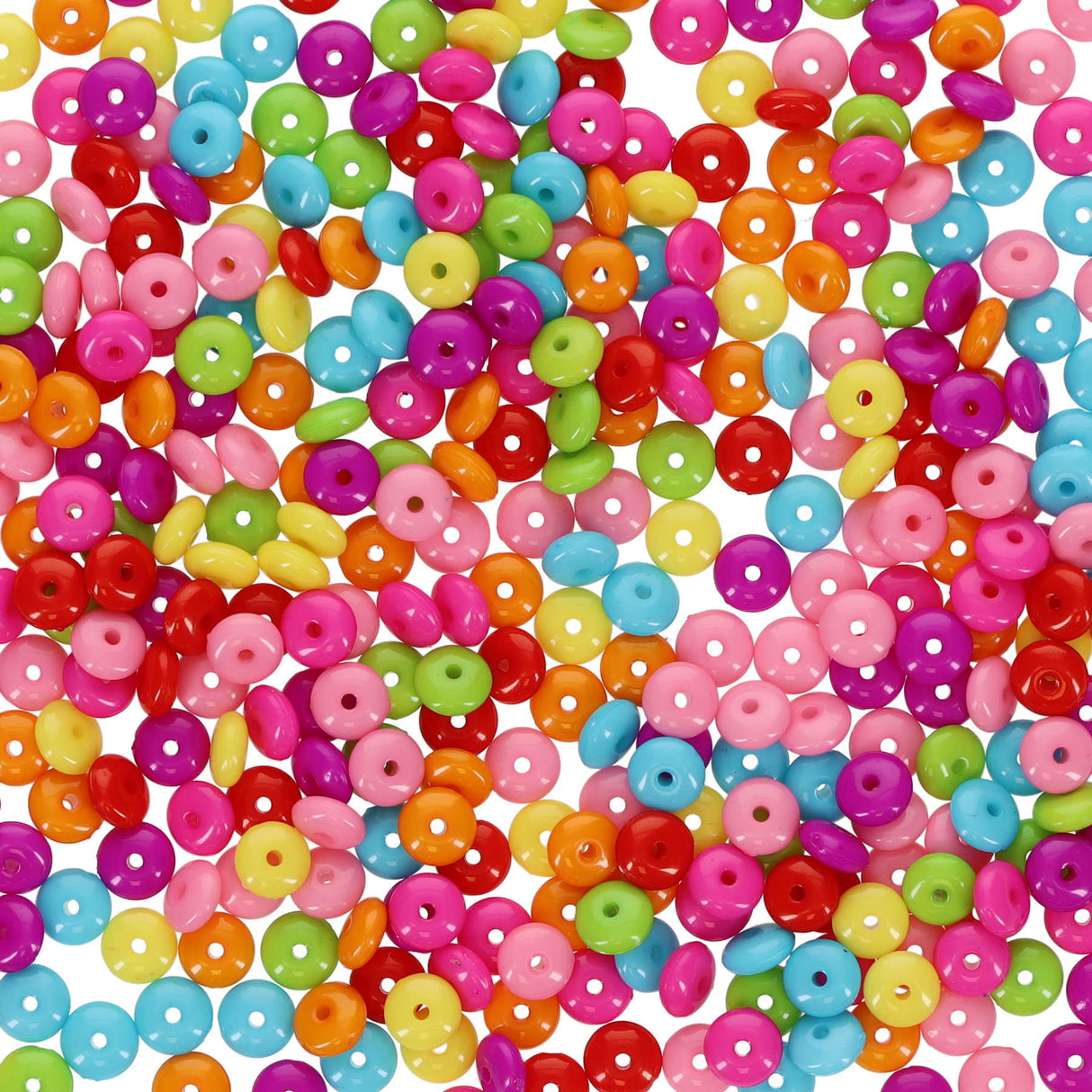 Crafty Bitz Round Rainbow Beads - Assorted - 50g