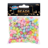 Crafty Bitz Pastel Shaped Beads - Assorted - 50g