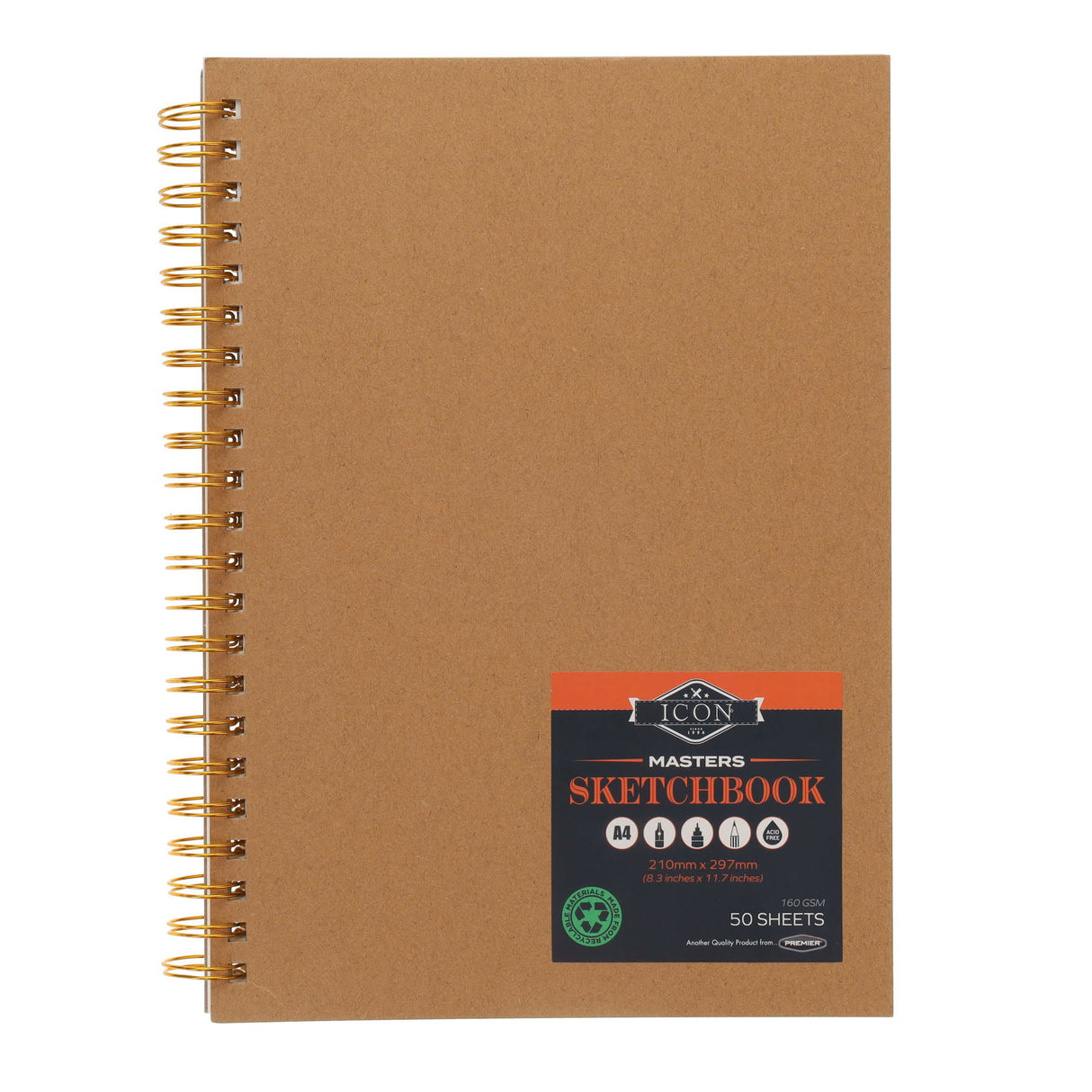 Icon Masters Brown Sketchbook - A4 - 50 Sheets