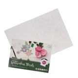 Icon A4 Pre-Drawn Watercolour Paper Pad 12 Sheets - 300gsm- Florals