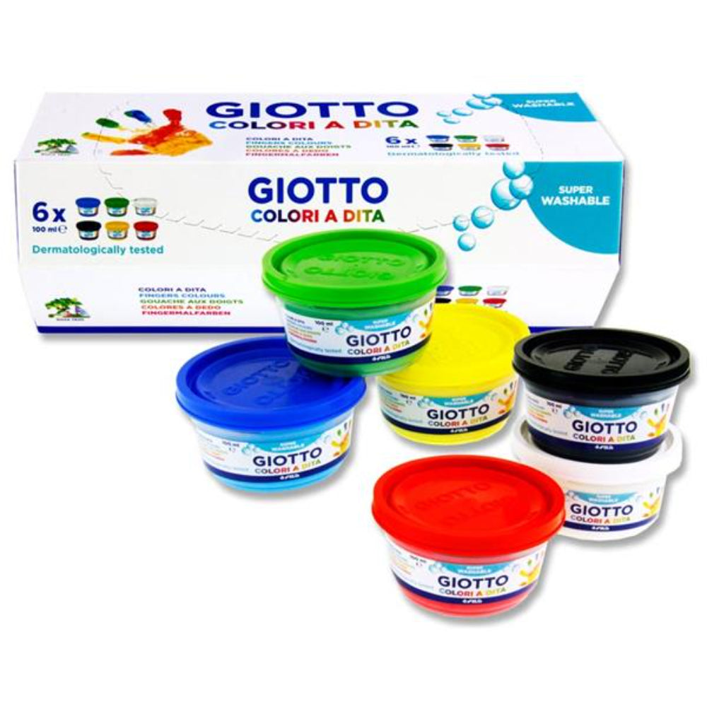 Giotto Finger Paints - Pack of 6 | Stationery Shop UK