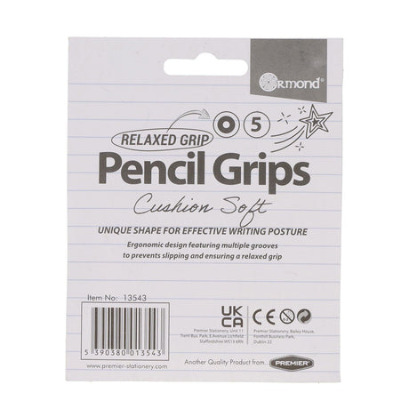 Ormond Cushion Soft Pencil Grips - Pack of 5