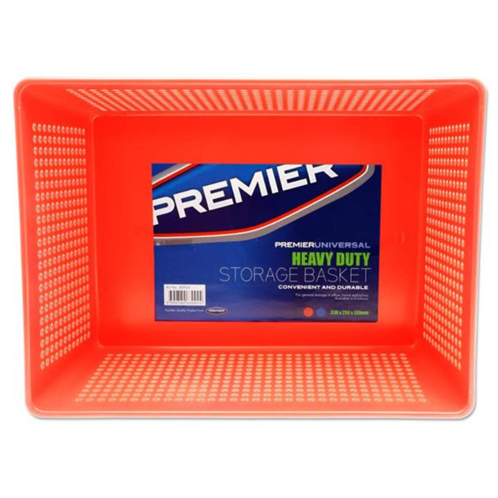 Premier Universal Heavy Duty Storage Basket - 338x250x139mm - Red