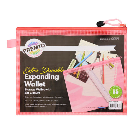 Premto B5 Extra Durable Mesh Wallet - Pink Sherbet